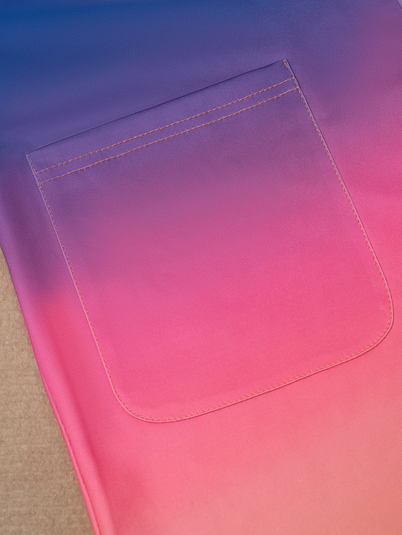 Women Elegant Gradient Turndown Collar Pocket Blazer 8