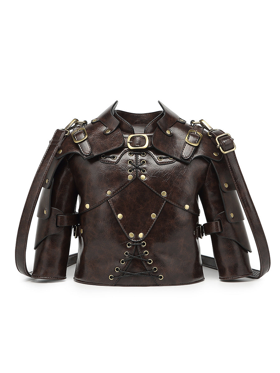 Women retro shoulder helmet armor handbag S crossbody bag 14