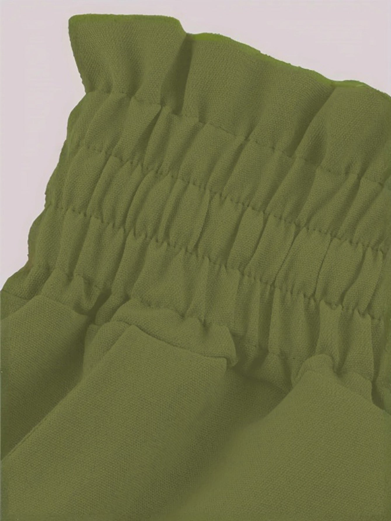 Women Solid Drawstring Loose Casual Wide-leg Pants 7