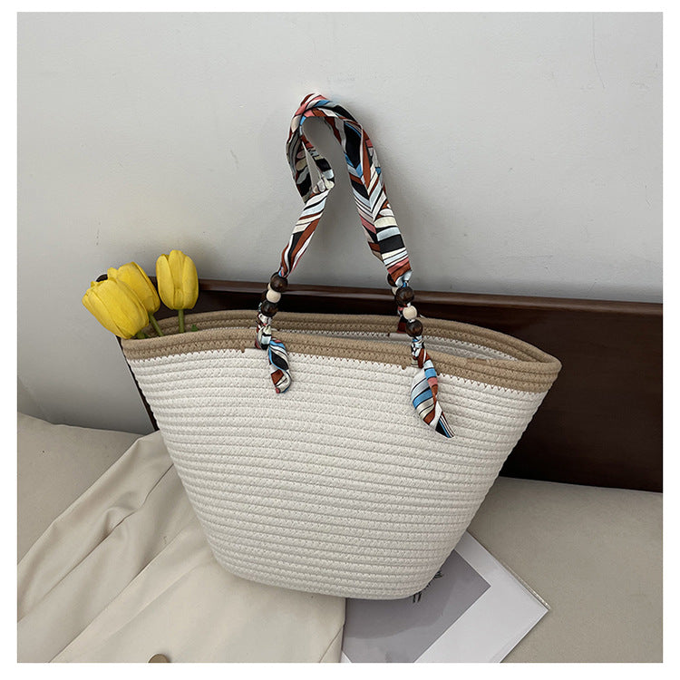 Women Popular Beach Holidays Straw Bag Shoulder Tote Bag 10