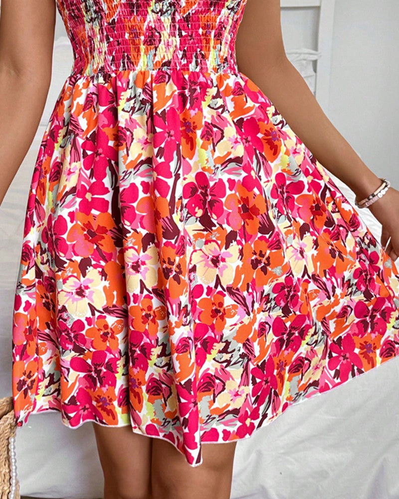 Women's Strapless Floral Minidress 4