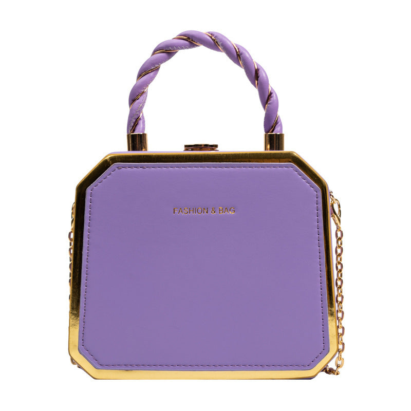 Small Bag Women's Fashion Chain Bag Hard Shell Handbag Shoulder Crossbody Box Bag 6