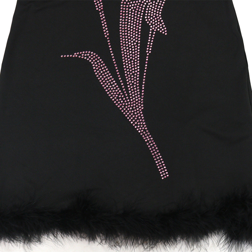 Women Beaded Sexy Bodycon Sleeveless Mini Dress 18