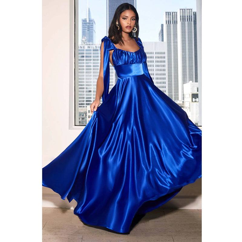 Women Sleeveless Sling Wedding Dresses Wedding Bridesmaid Dresses 4