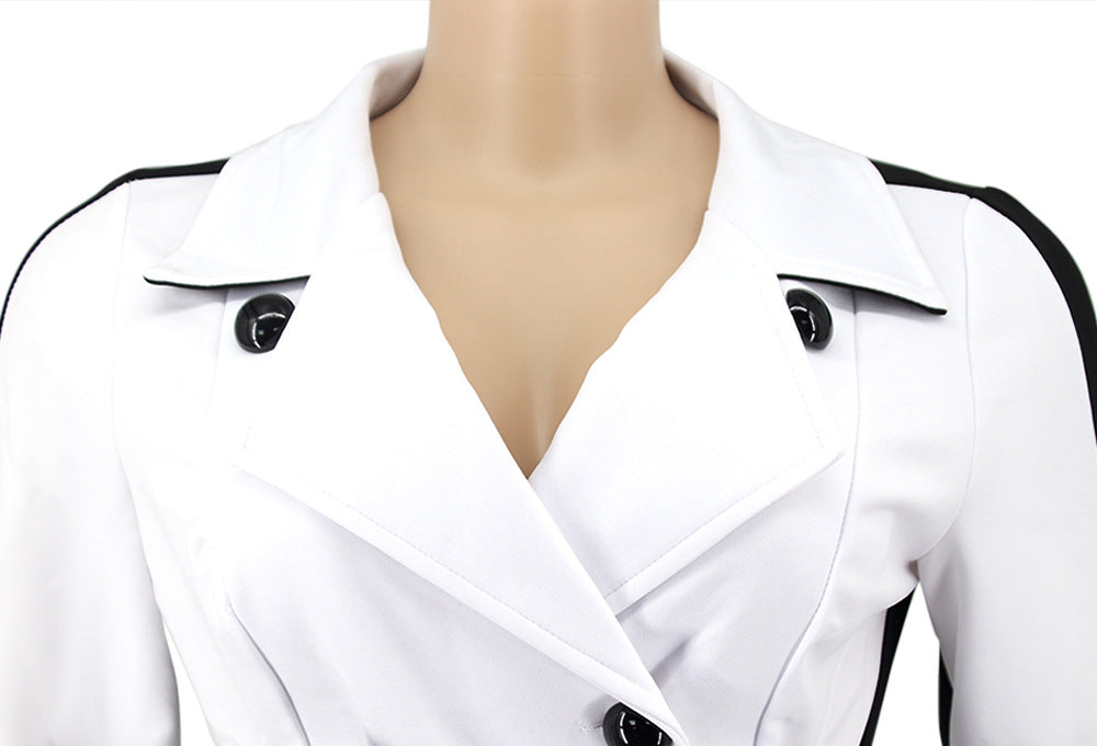 Women Color Block Long Sleeve Jacket and Pant Casual Two Piece Set 40