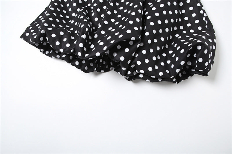 Spring Sexy Polka Dot Bubble Ultra-Short Dress 13