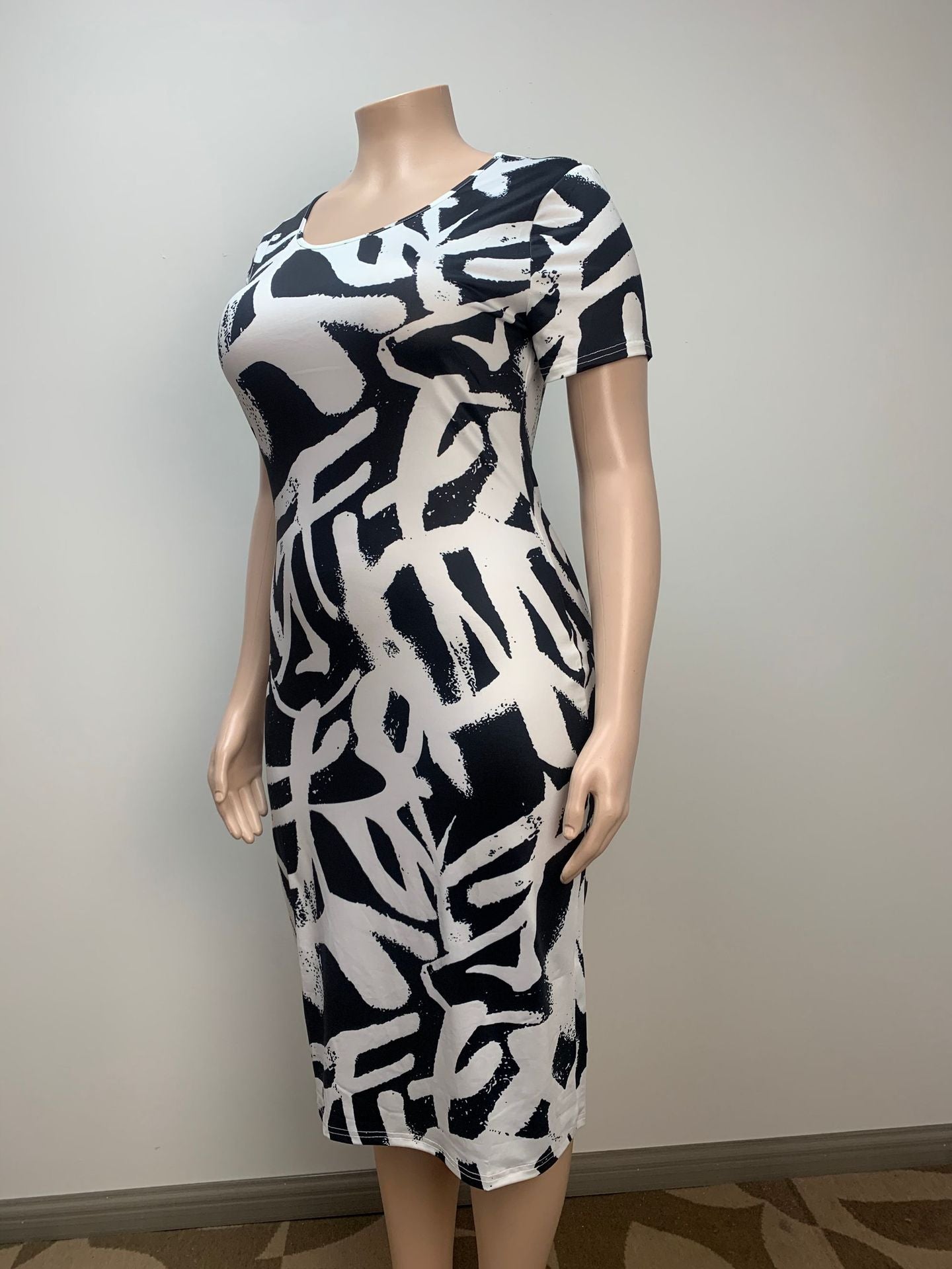 Fashion Plus Size Sexy Bodycon Slim Dress 4