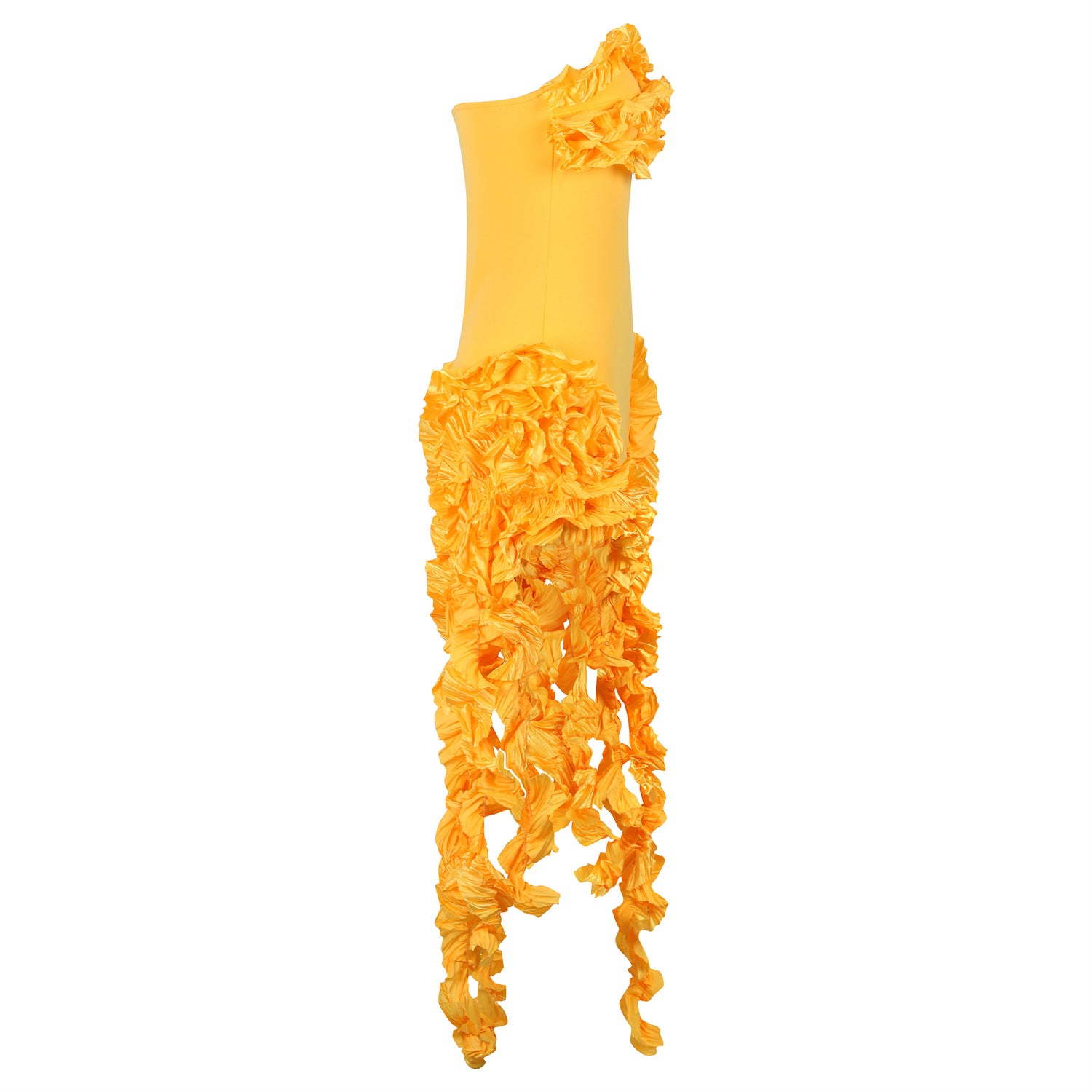 Women's Summer Sexy Strapless Ruffle Tassel Dress 36