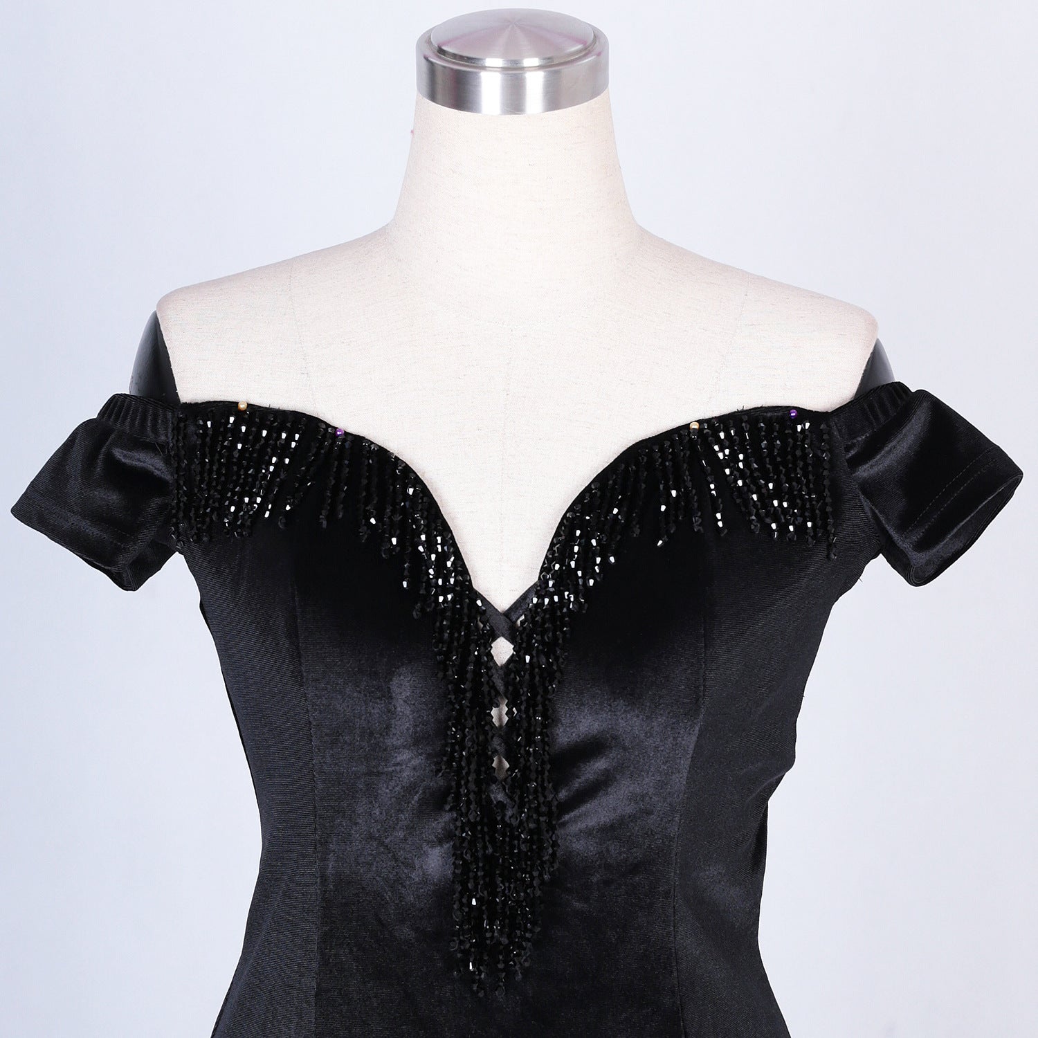 sexy off shoulder mermaid long velvet Formal Party evening dress 24