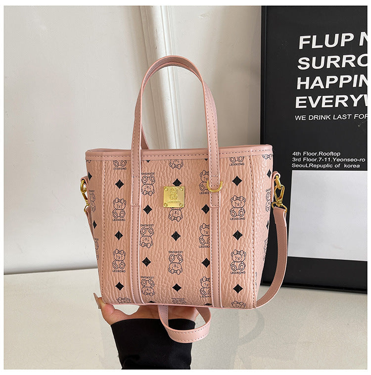 Women Popular Handbags Single Shoulder Bag Printed Bucket Bag Crossbody Bag 33