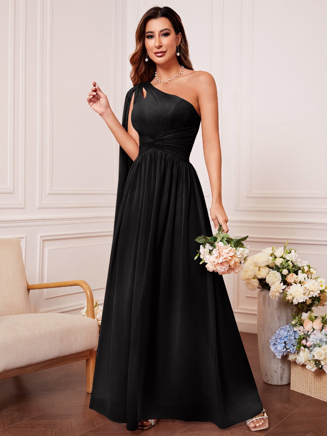 Women Summer Slash Shoulder Evening Dress 13