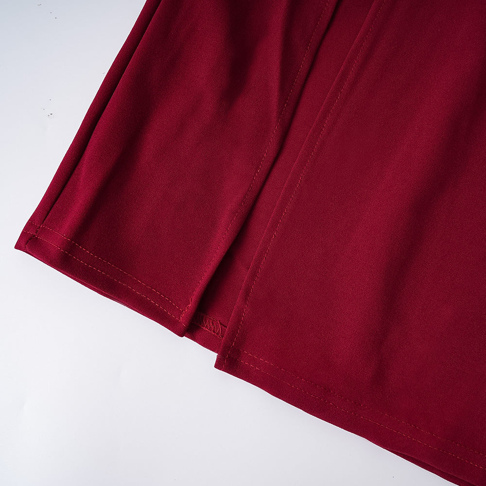 African Women's Plus Size Solid Color Long Dress 28