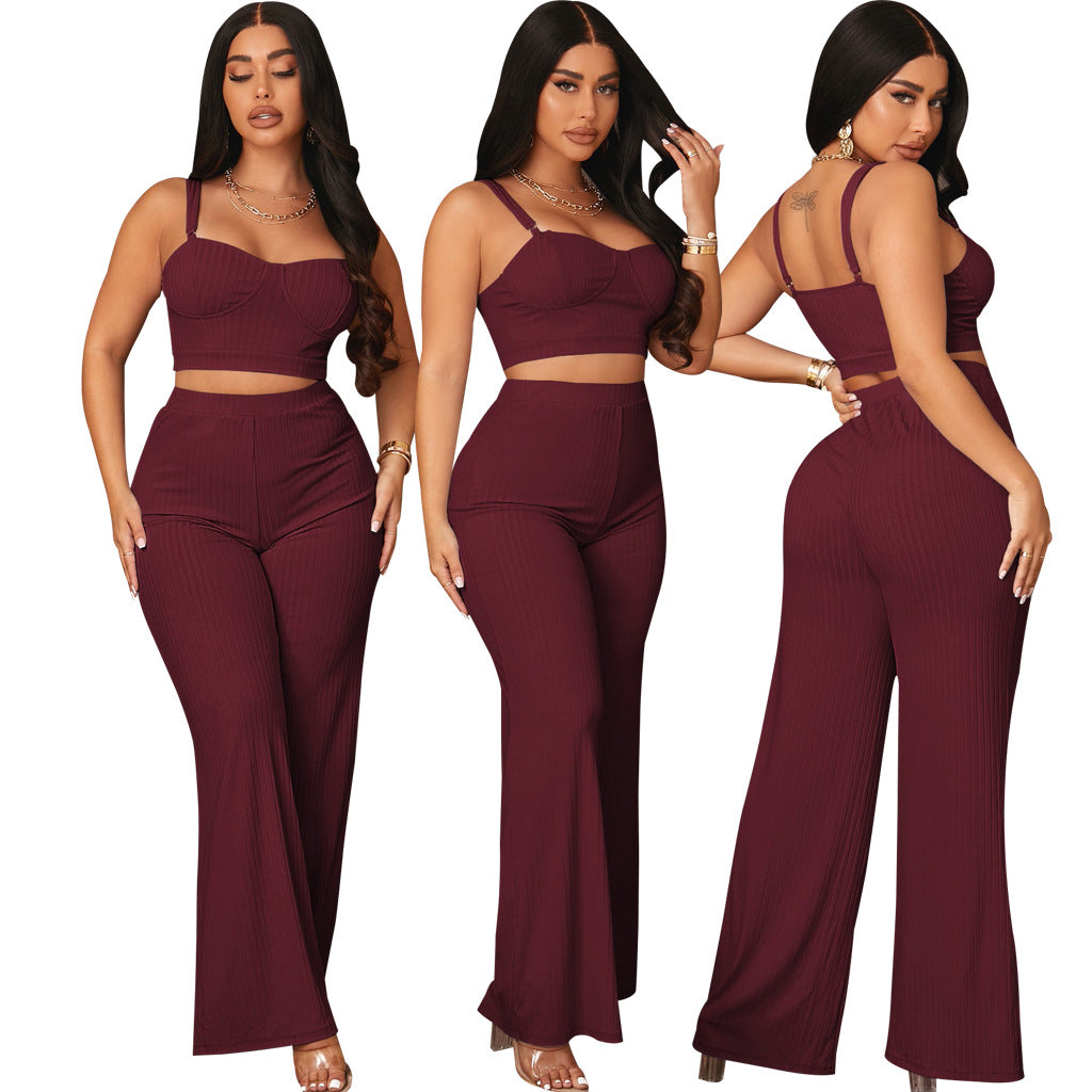 Women's Sexy Fashion Solid Casual Two-Piece Set 6