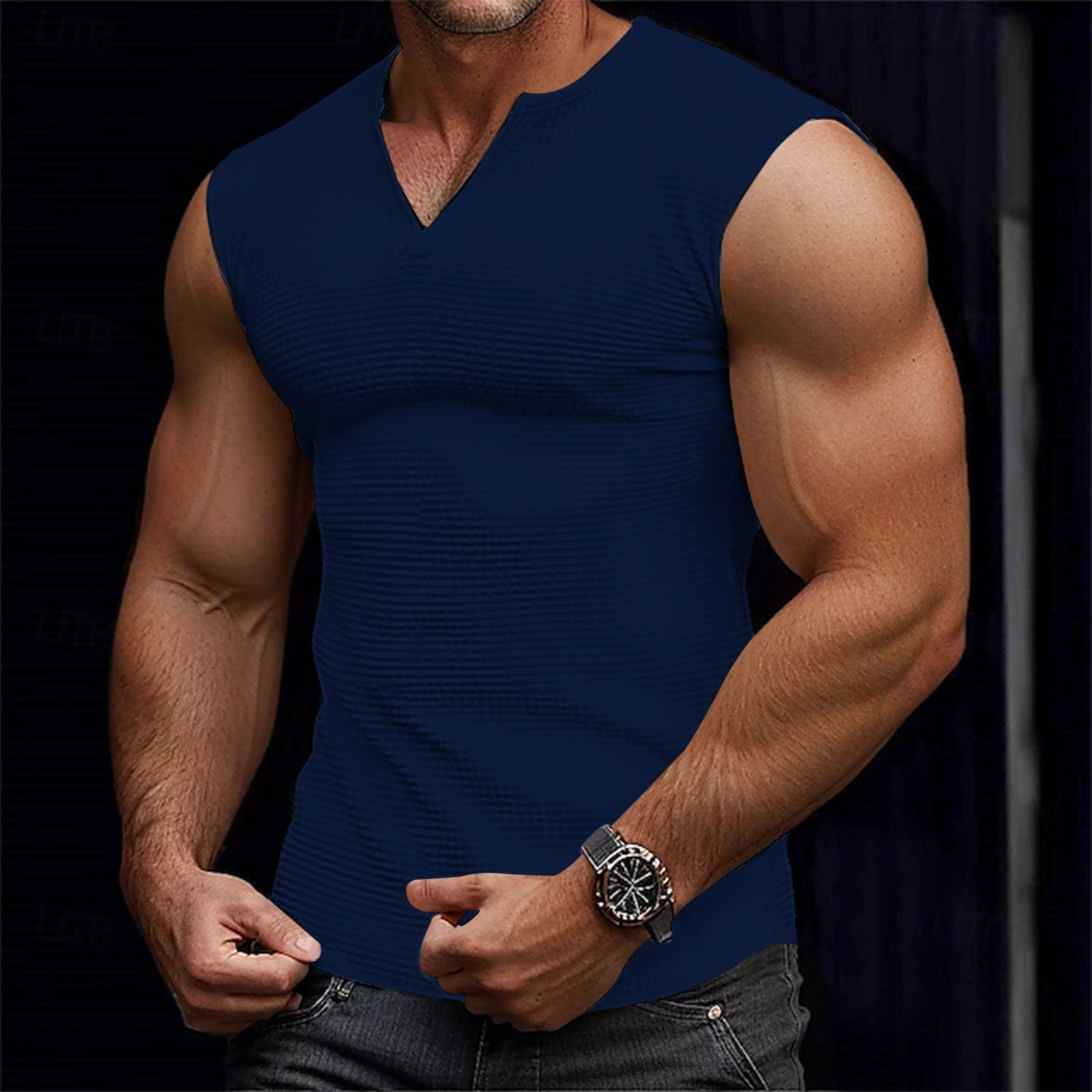 Men's Sporty Casual Coconut Tree Print Tank Top 38