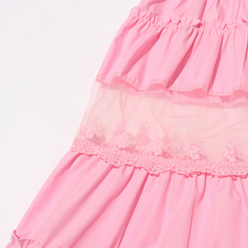 Women's Sleeveless Ruffle Chic Slim Waist Fashion Long Dress 27