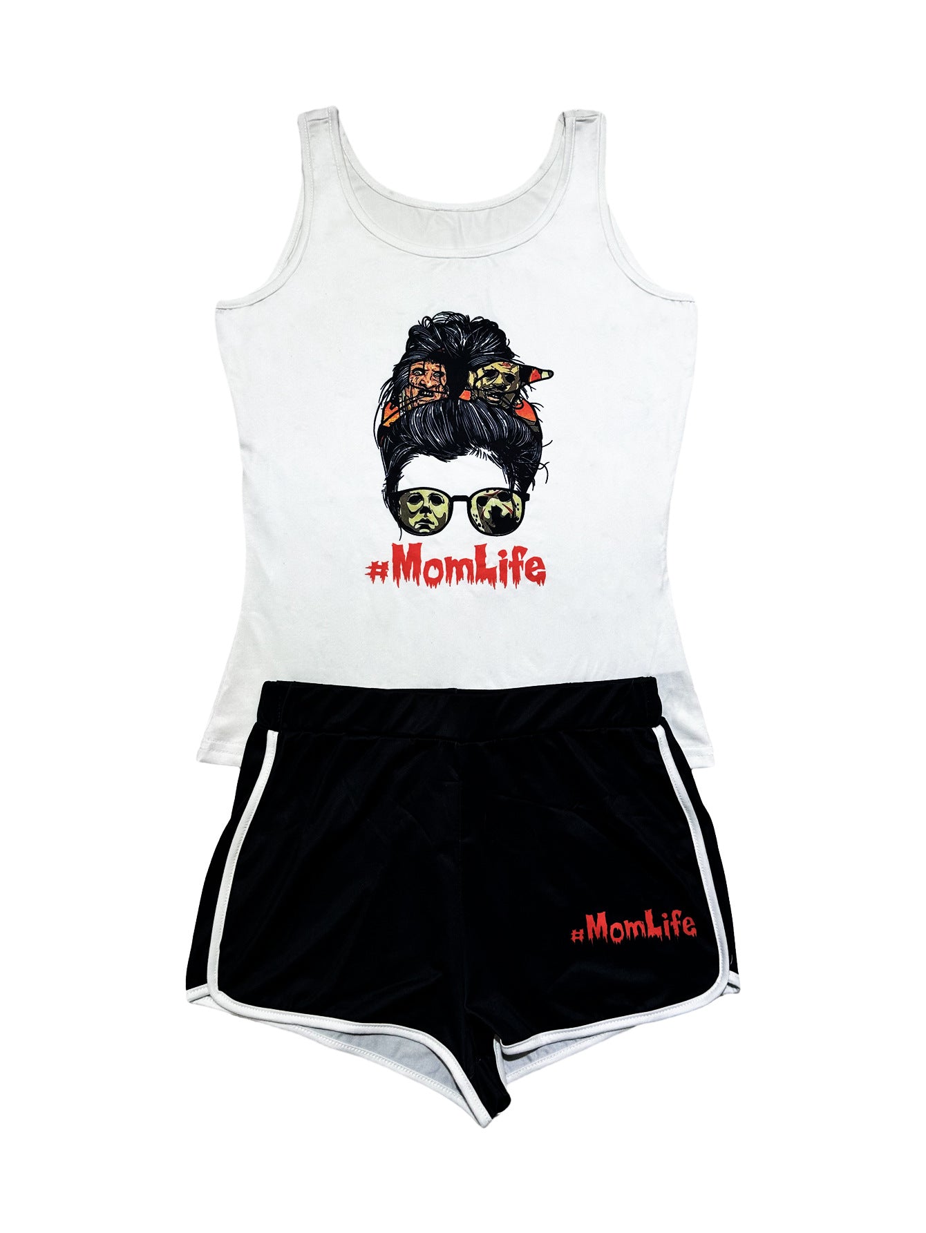 Women's clothing sexy tight fitting print vest shorts two-piece set 26