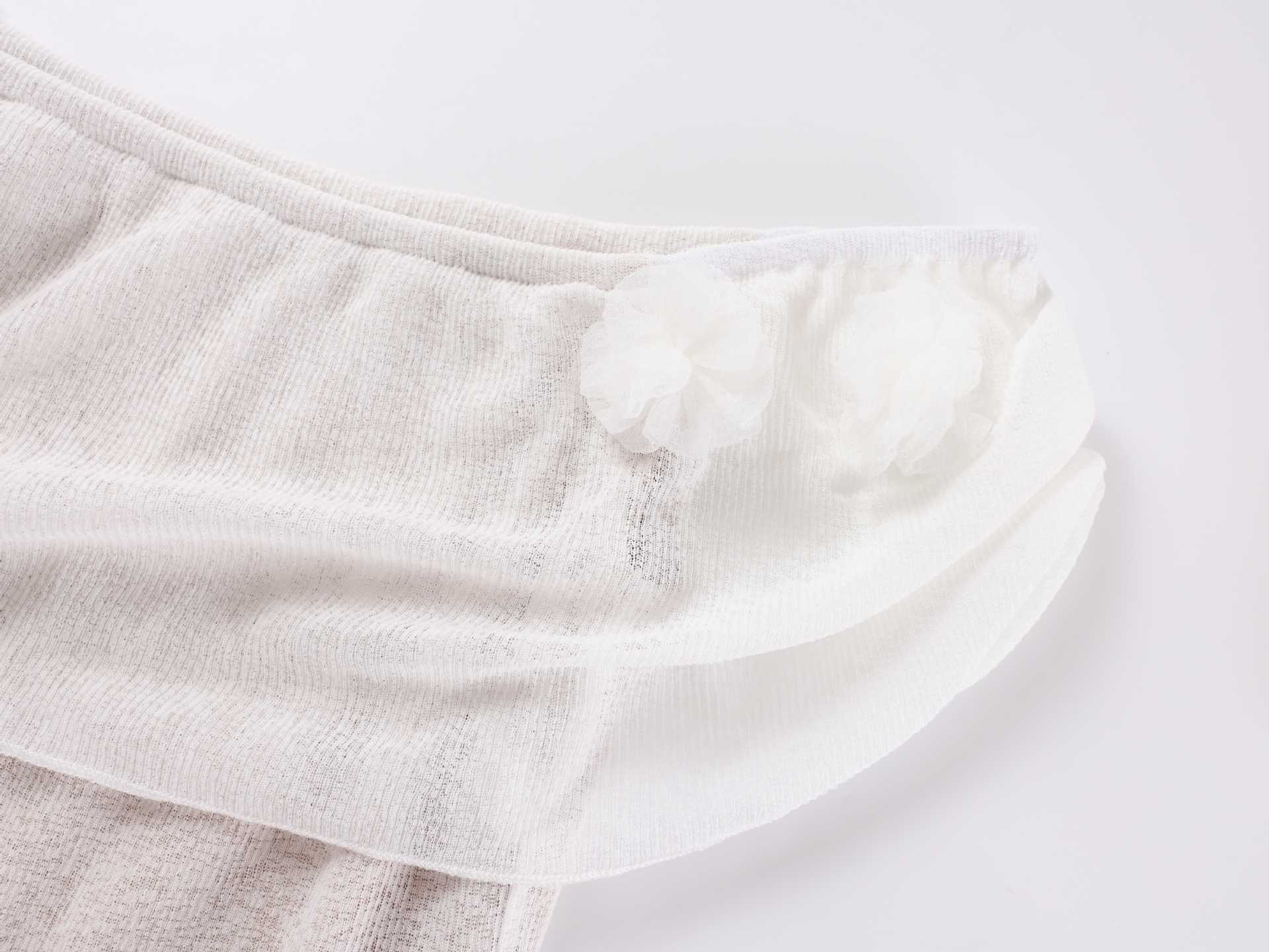 Women Holidays Strapless Flower Off Shoulder Dress 12