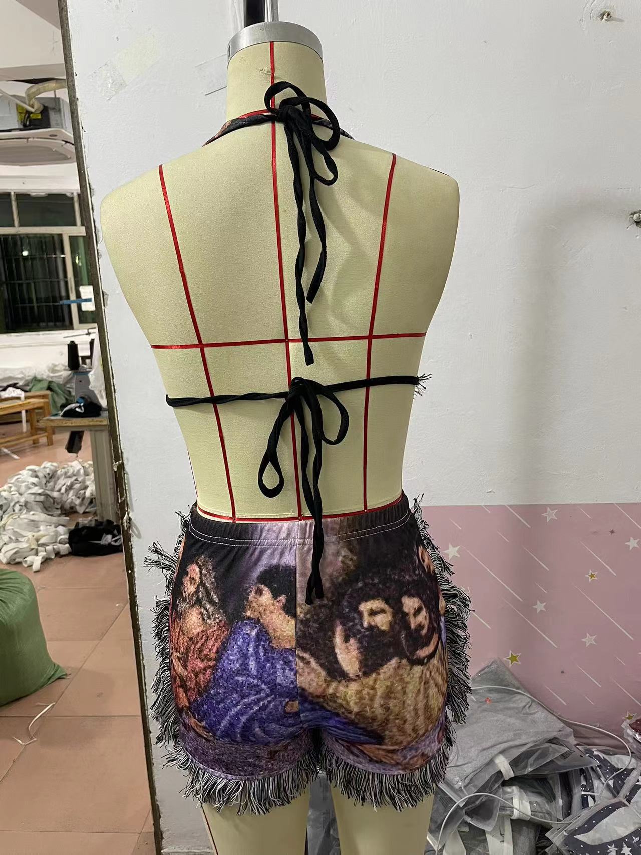 Women’s High-Waist Printed Shorts & Bra Set 4