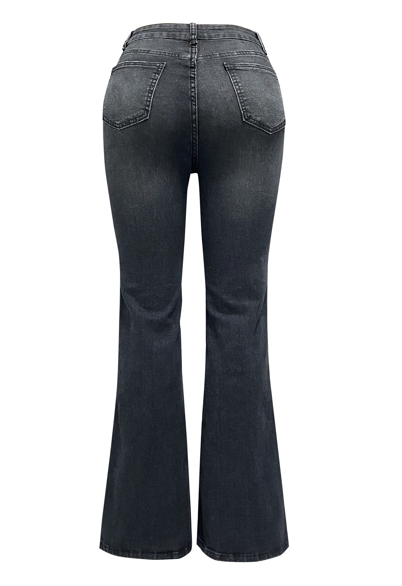 High Waist Slim Fit Stretch Micro Bell Bottom Women's Denim Pants 11