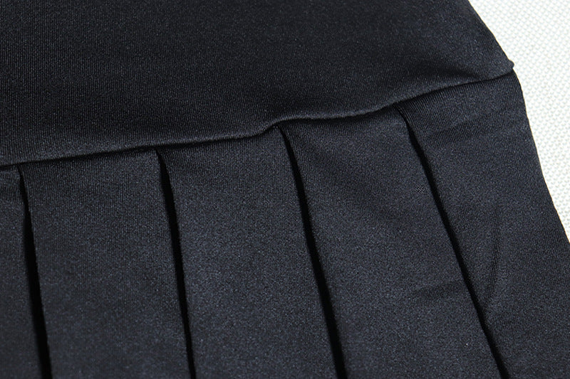 Women's Solid Color Fashion Chic Top Sleeveless Skirt Two Piece Trendy Set 15