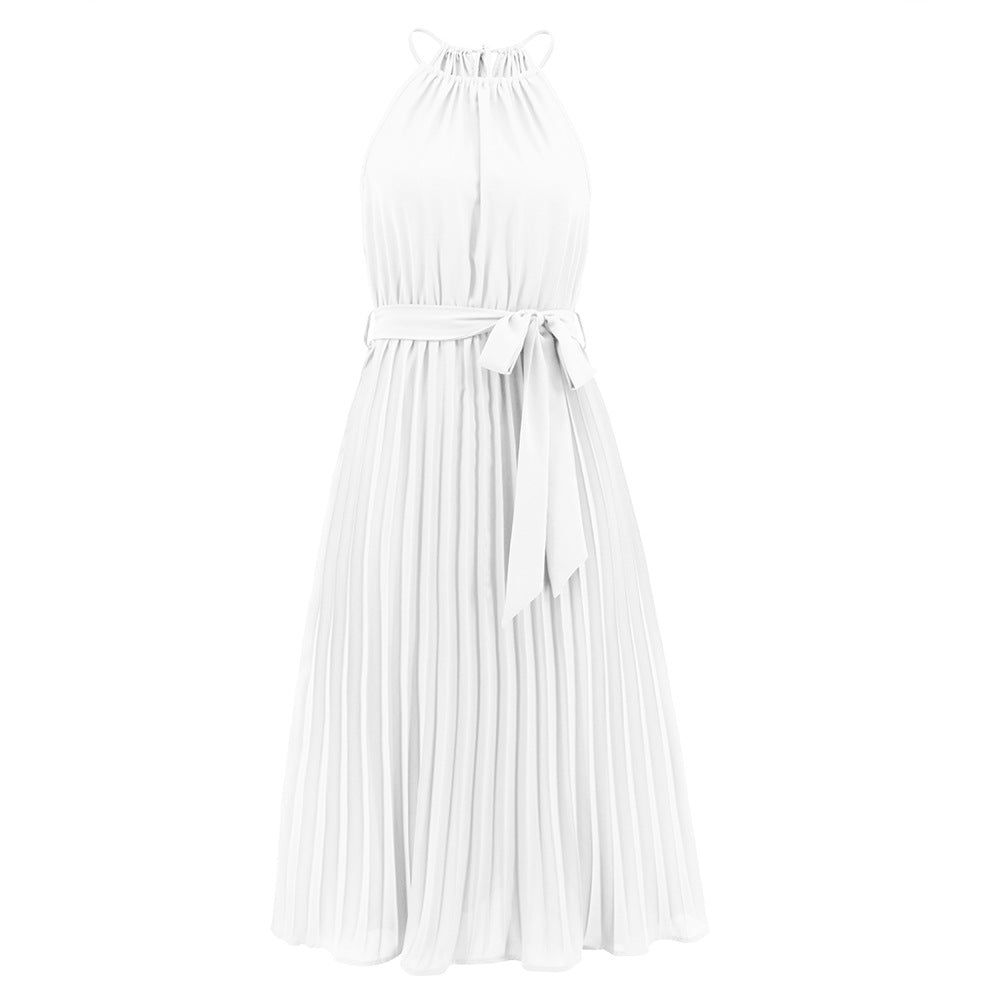 Women Summer Sexy Sleeveless Pleated Skirt 12