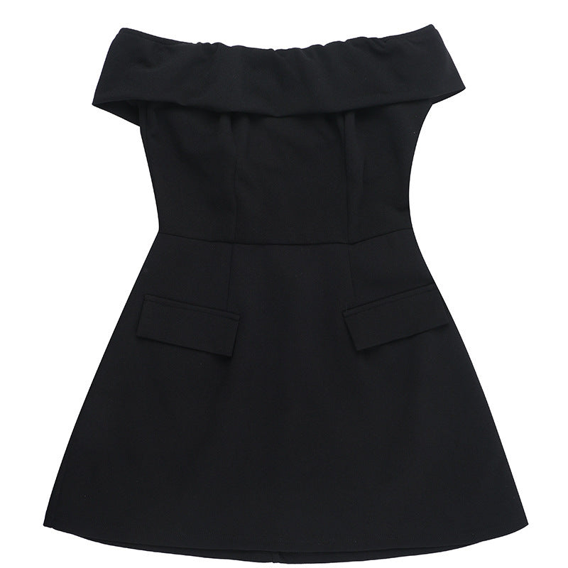 Summer Off Shoulder Slim Waist Chic Short Dress 9