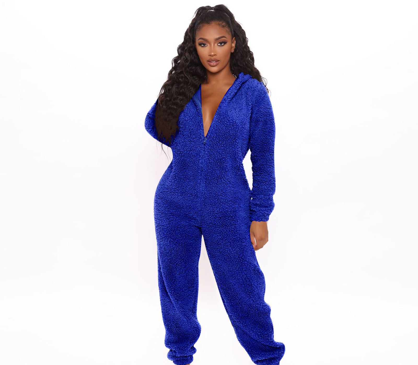 Women Long Sleeve Hooded Casual Jumpsuit 10