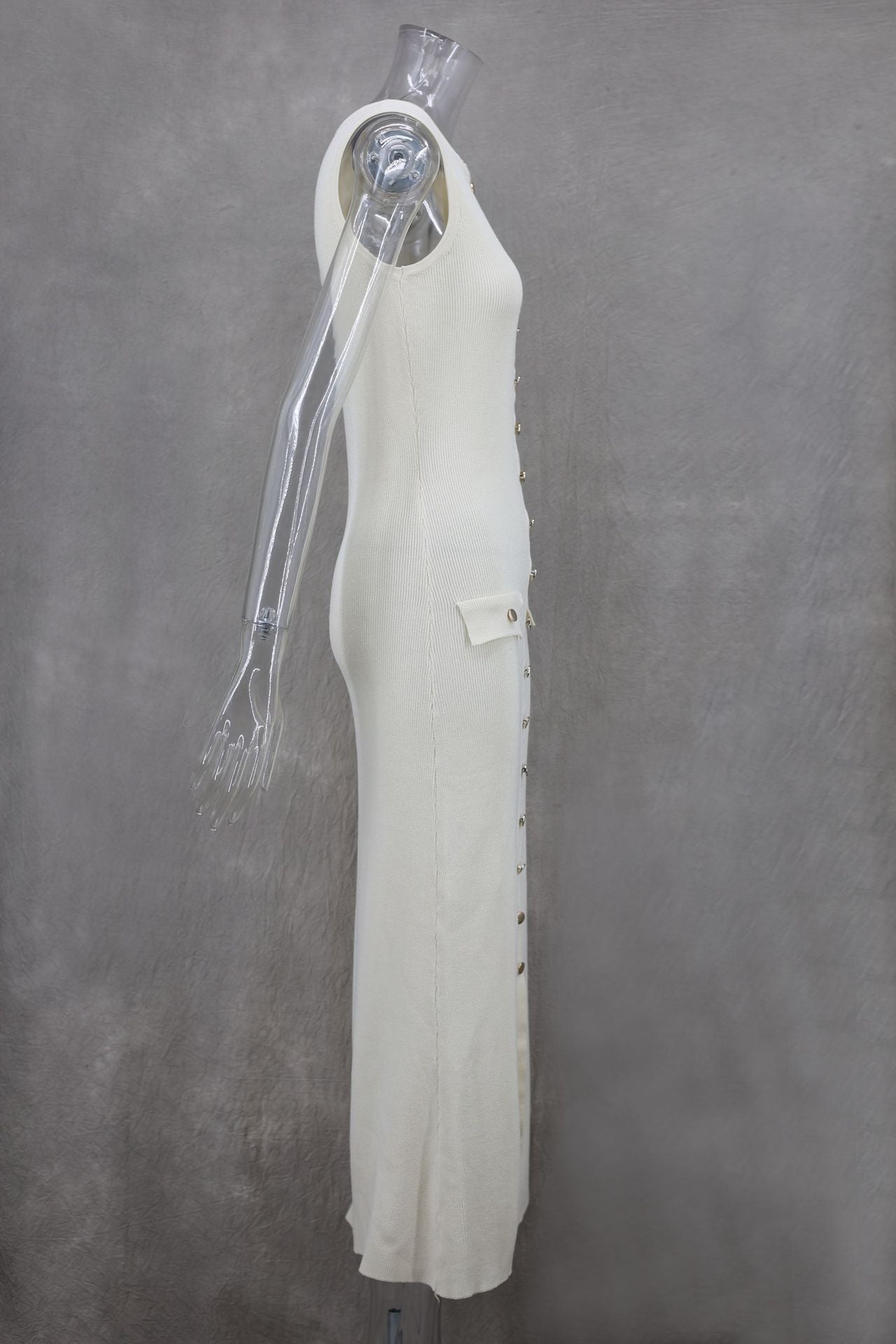 Women Summer Sleeveless Round Neck Knitting Dress 15