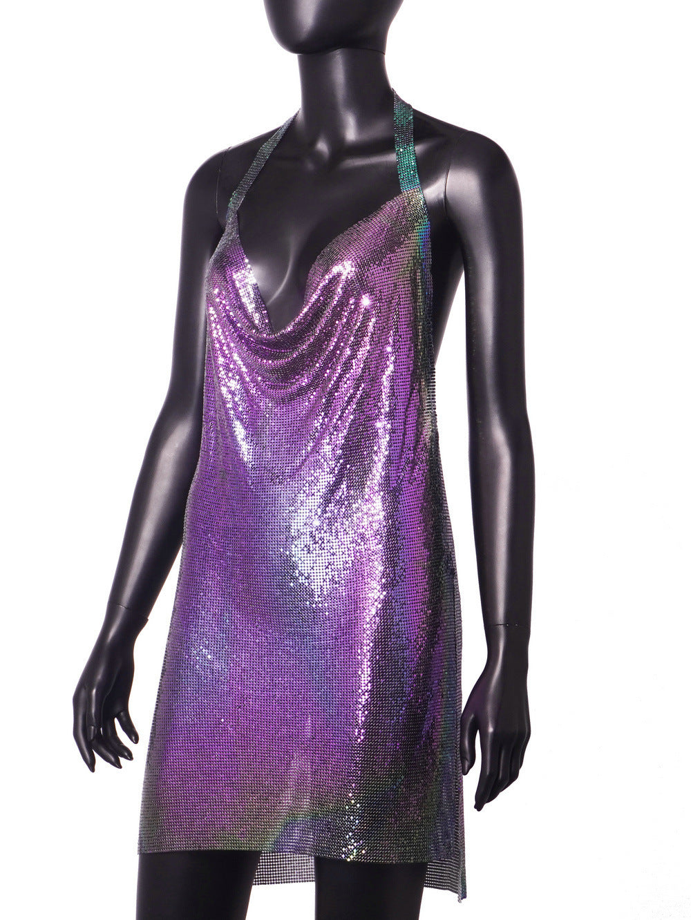 Sexy Metal Sequin Strap Night Club Dress 33