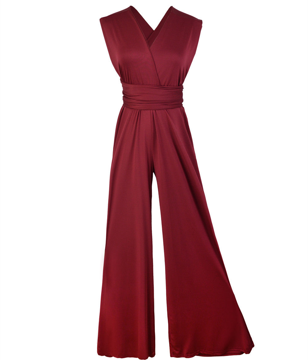 Sexy Women's Fashionable Solid Color Multi-Wear Wide Leg Pants 41