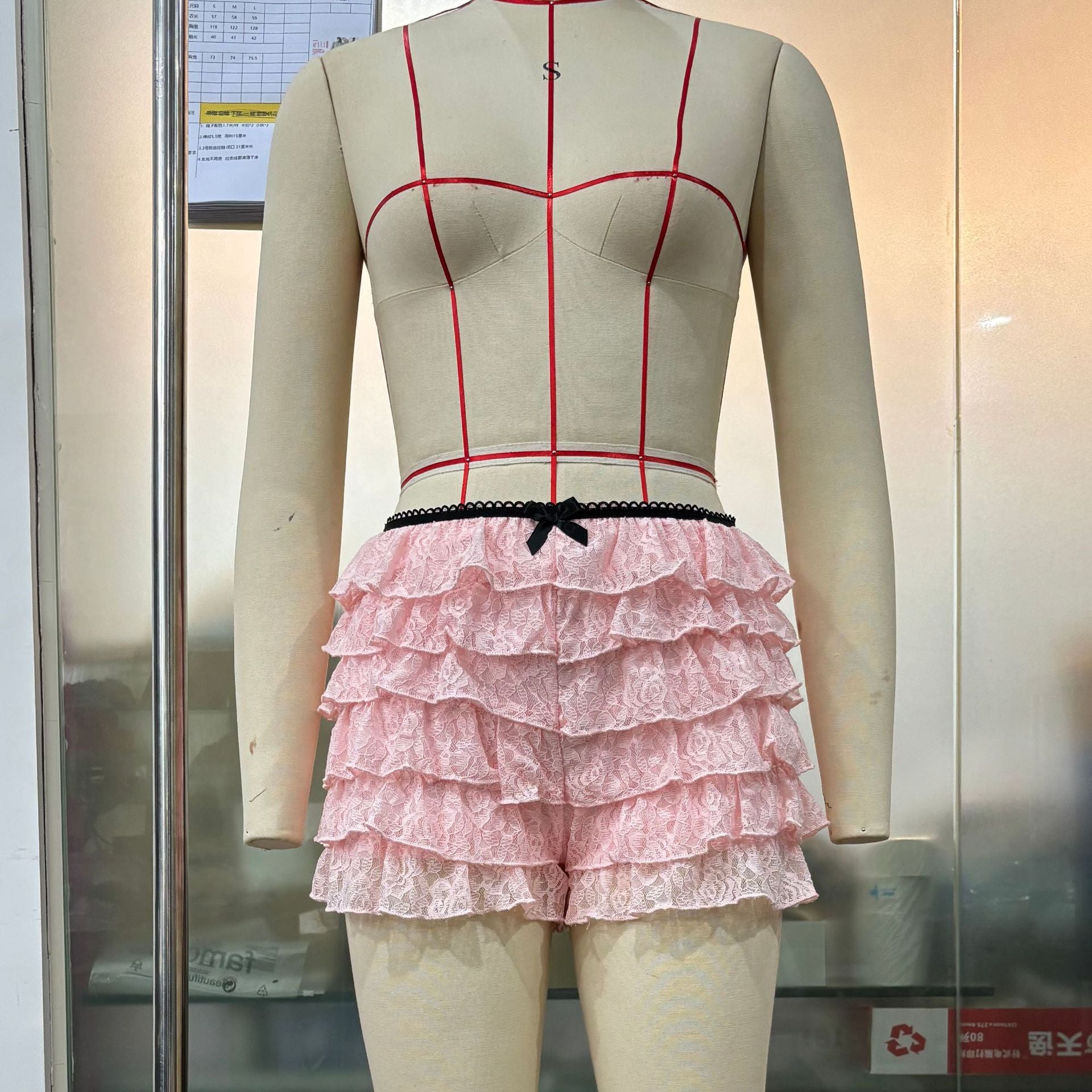 Sweet Casual Lace Solid Color Lace Shorts 12