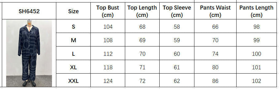 African Women Turndown Collar Long-sleeved printed shirt and wide-leg pants two-piece set 10