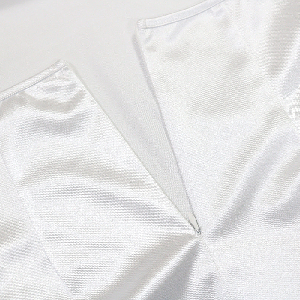 Women summer sexy backless feather lace dress 16