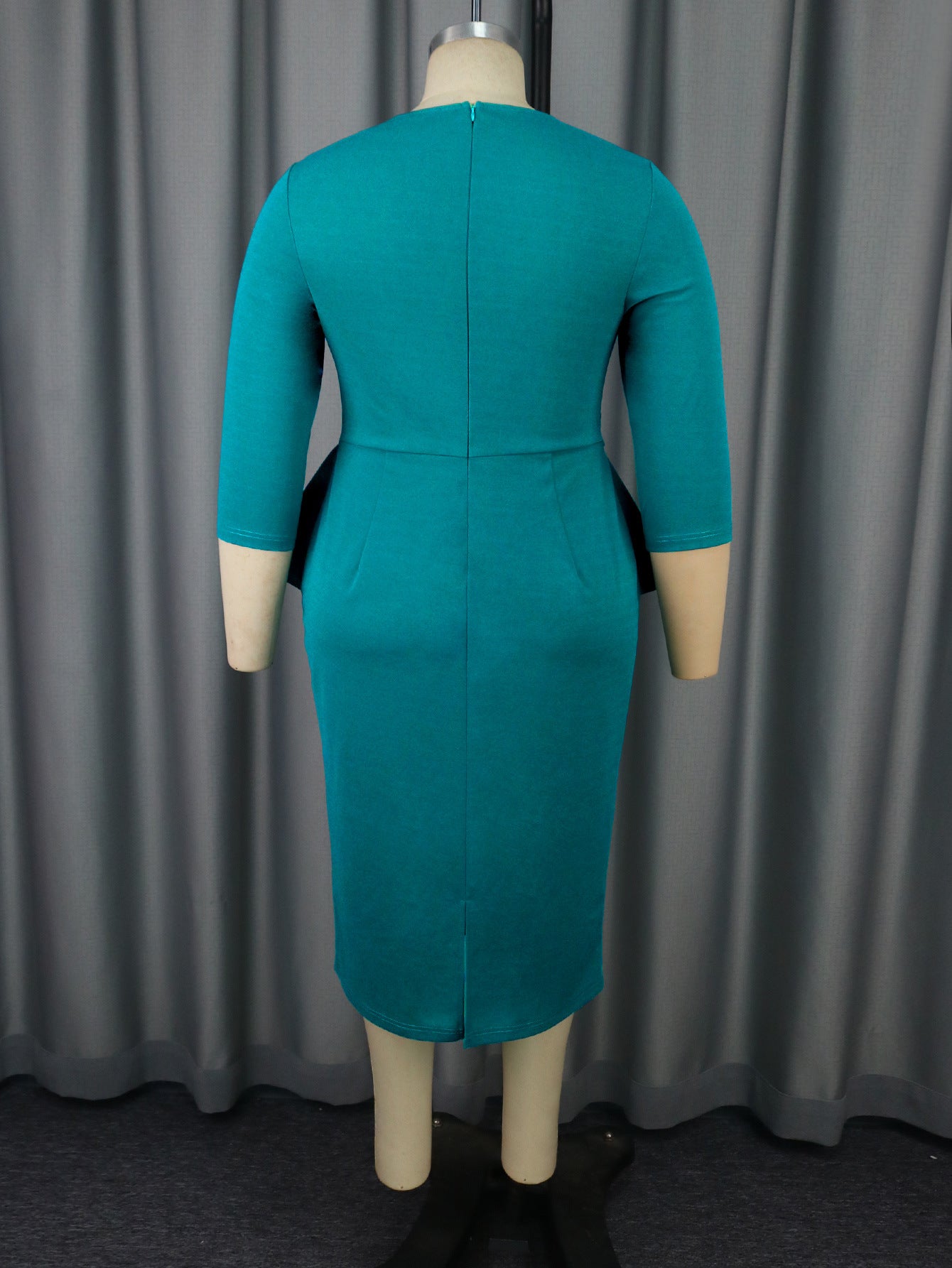 Plus size Women ruffle bodycon dress 13