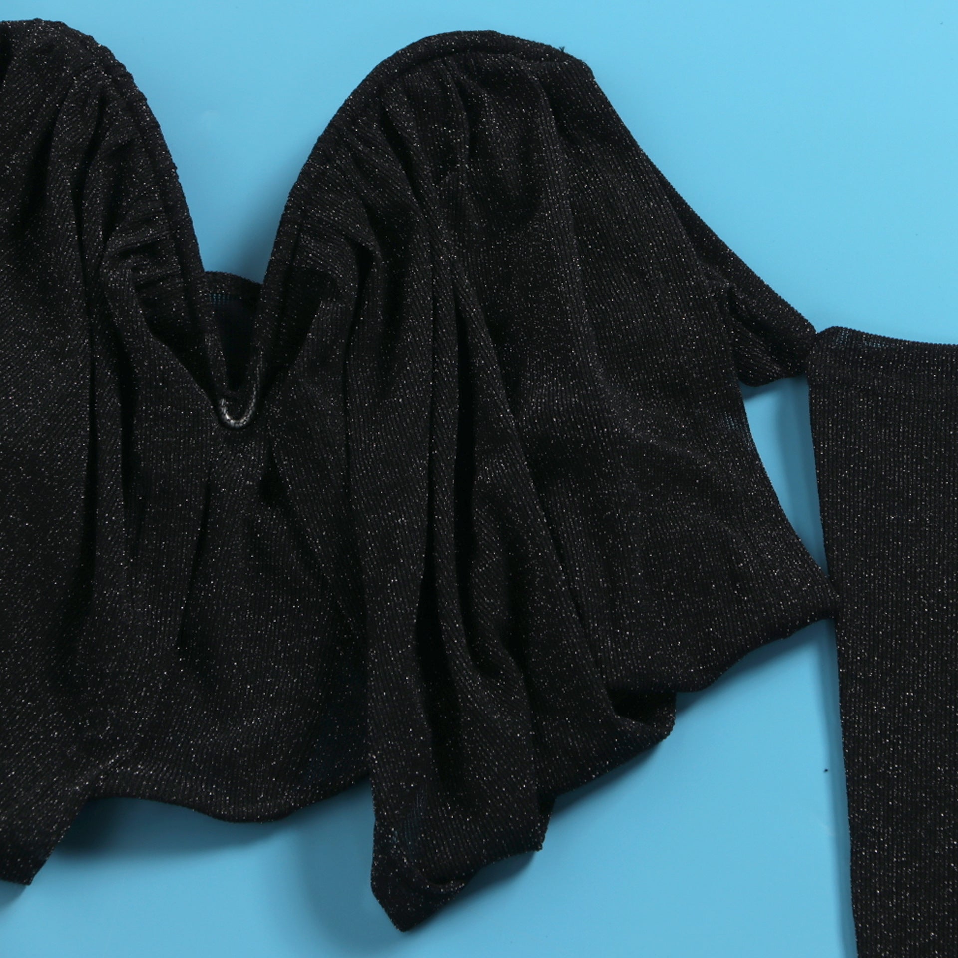 Sexy off shoulder pleated two piece skirt set nightclub wear 21