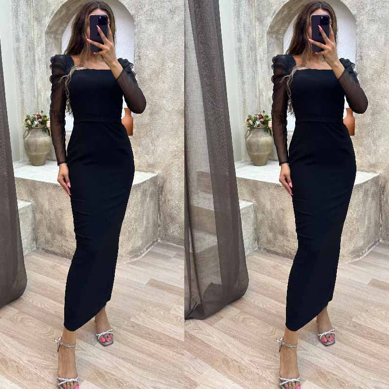 Autumn Long Sleeve Slim Fit Sexy Long Dress 3