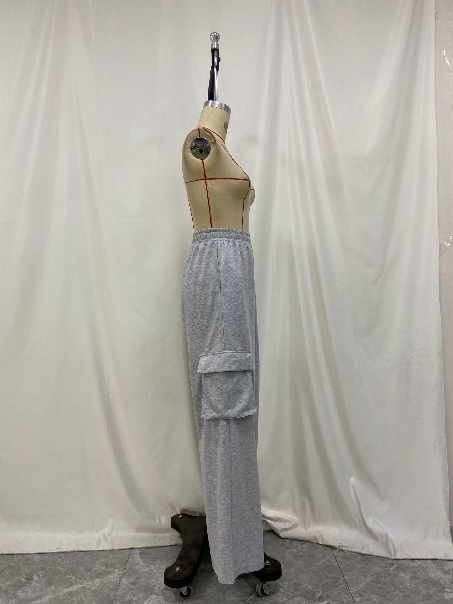 Women Trousers Fashionable High Waisted Wide Leg Pants Casual Sweatpants 9