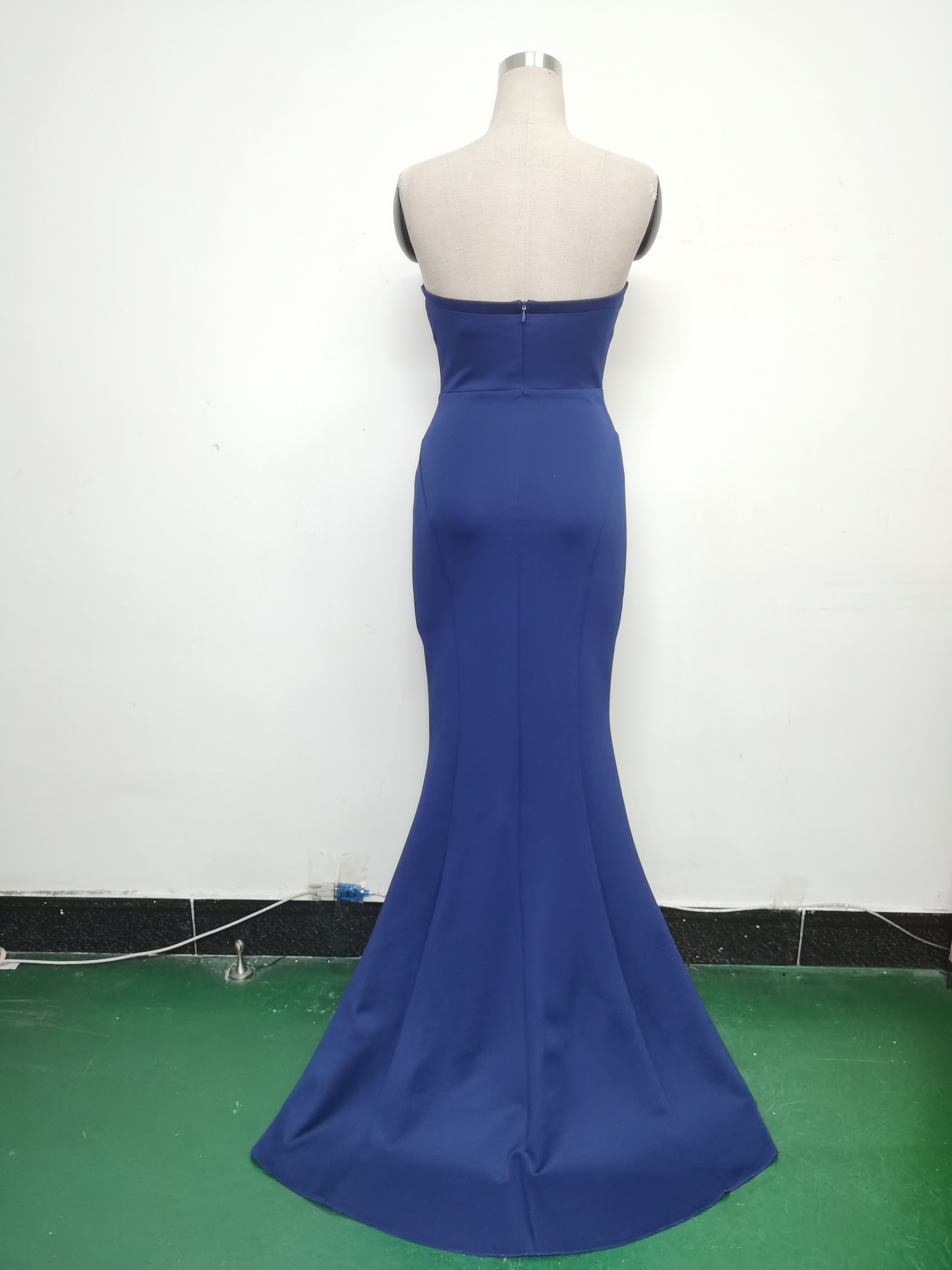 Women Satin Beaded Evening Dress 25