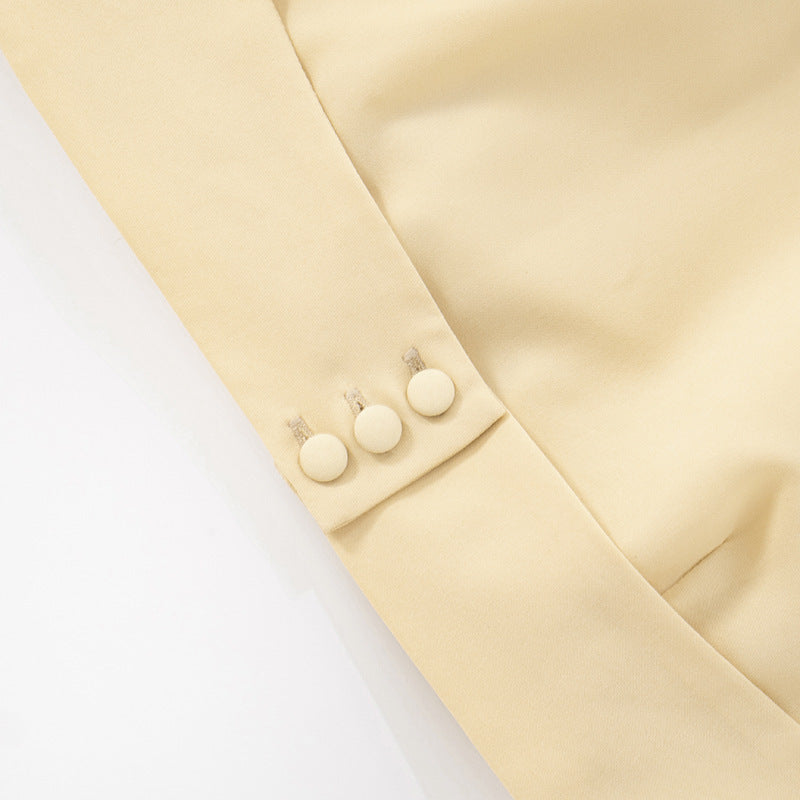 Women's Summer Solid Color Sexy Low Back Halter Neck Crop Top Sexy Short Skirt Set 14