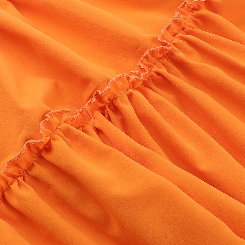 Summer Strapless Halter Neck A-line Dress 19