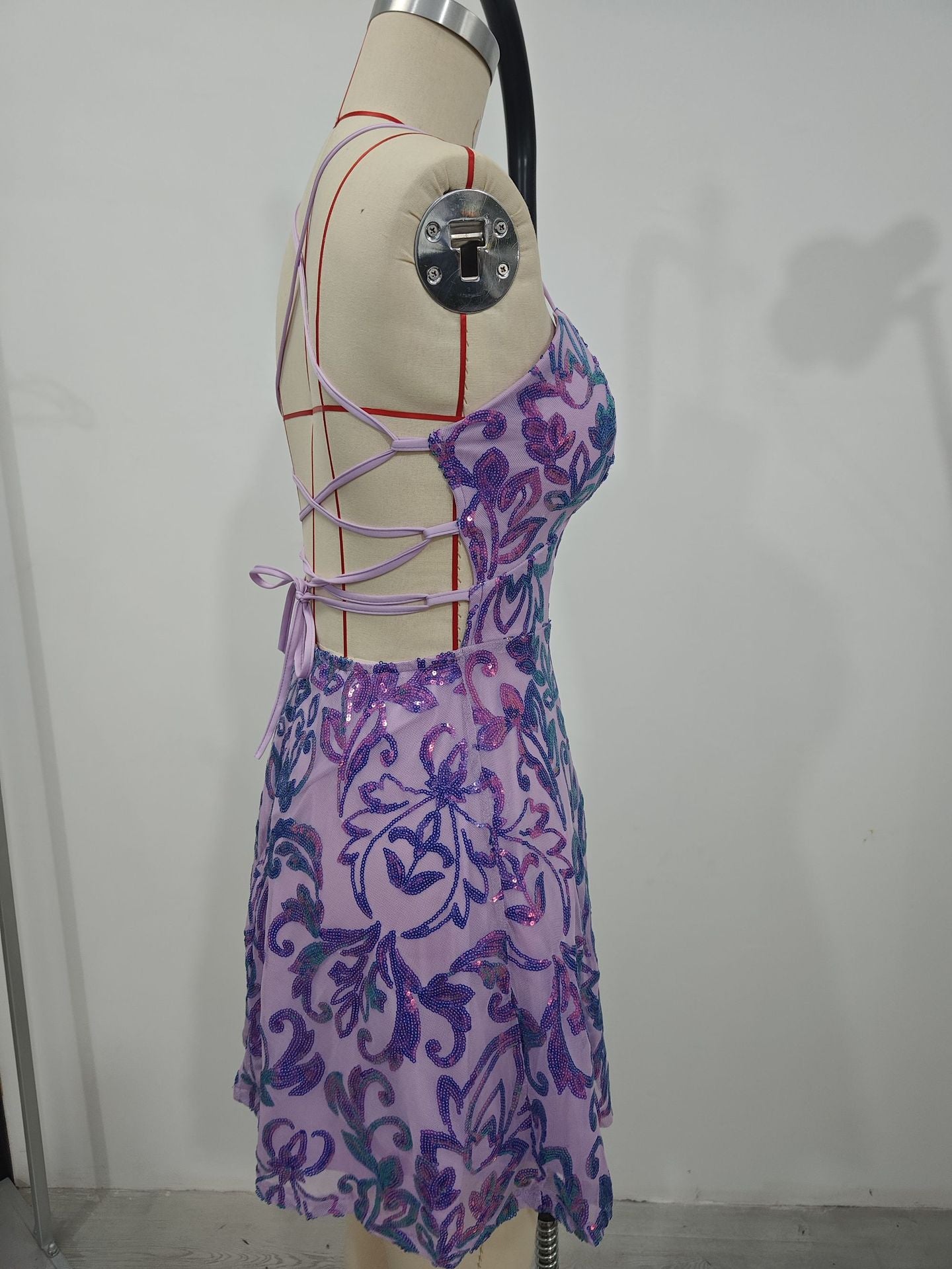 Women Spring and Summer Sleeveless Suspender Sexy Formal Party Dress 5