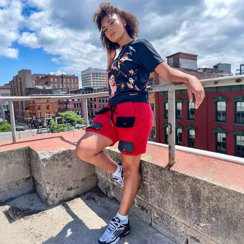 Women's Autumn Winter Casual Trousers Fashion Slim Fleece Casual Shorts 3