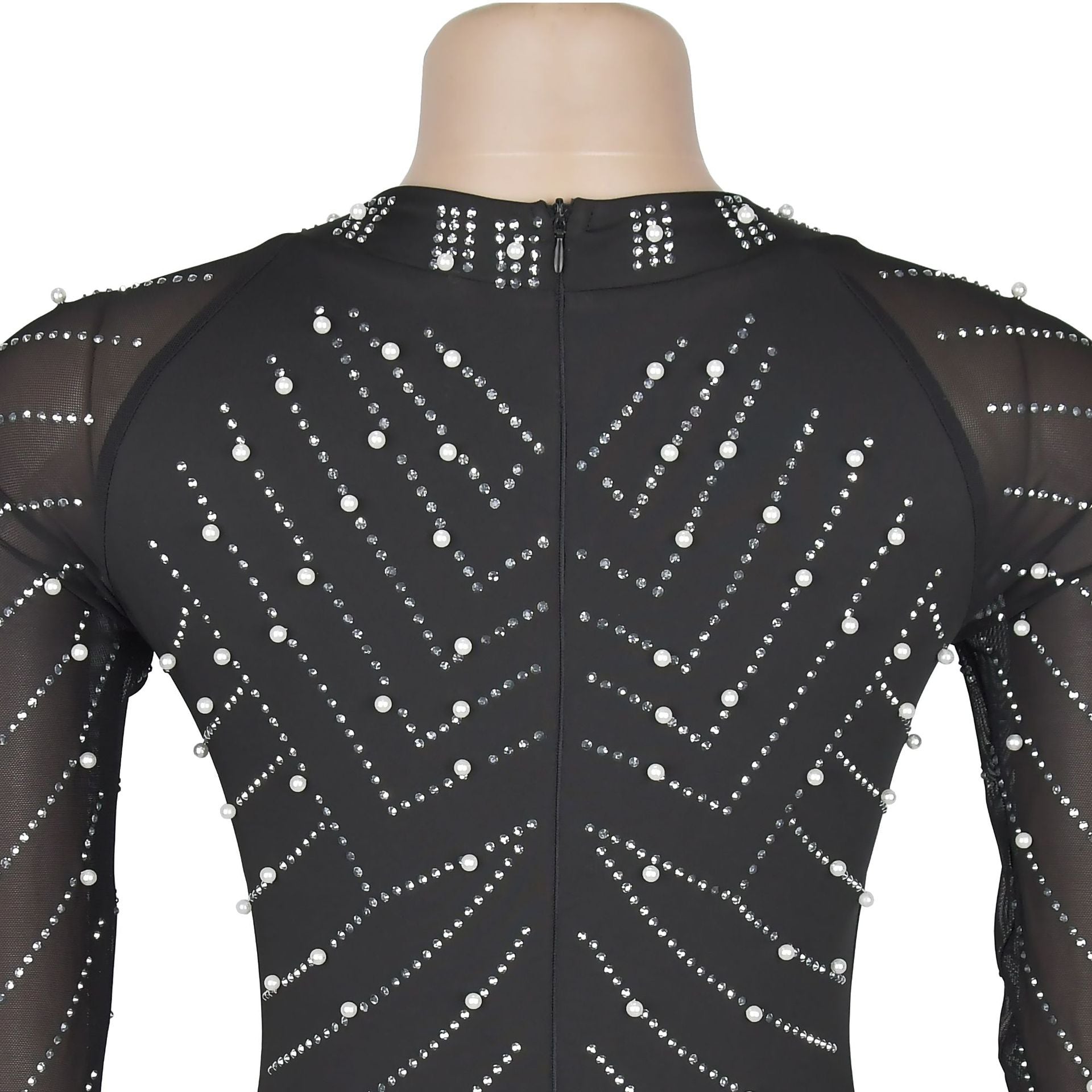 Summer Beaded Slim Long-Sleeve Elegant Dress 4