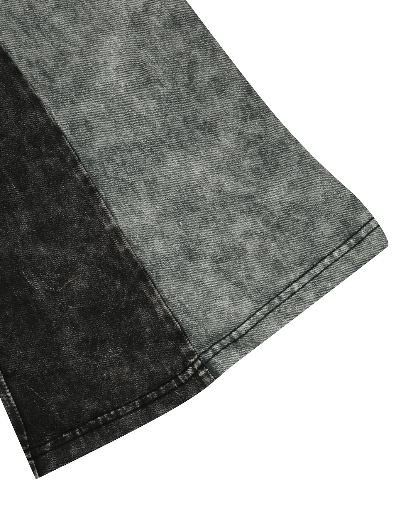 Women's Contrast Color Slim Stretch Top and Washed Long Pants Two-Piece Set 14