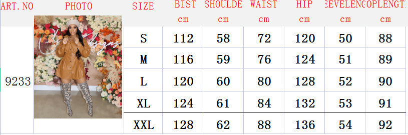 Women Fall/Winter Jacket Pleated Waist Dress 14