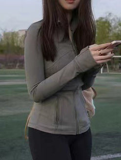 Slim Yoga Wear Sports Casual Fitness Jacket Women's Outdoor Sun Protection Top 20