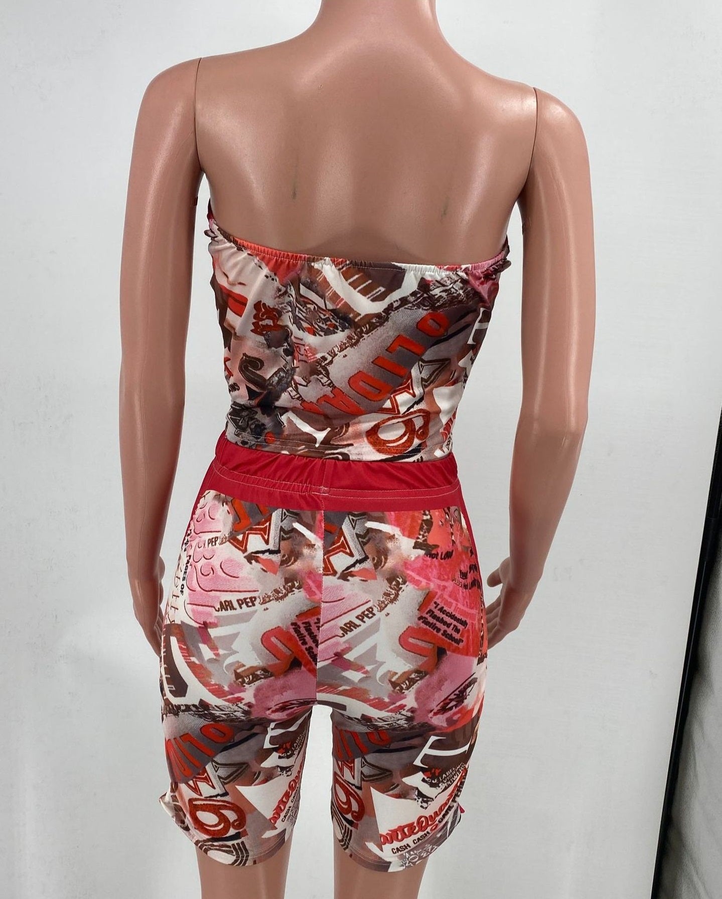 Women Casual print Short-sleeved Top and Shorts Two Piece Set 8