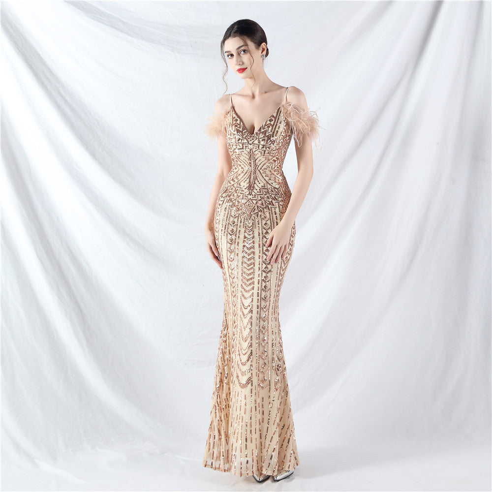 Luxury Sequins Plus Size Formal Party Evening Dress 14