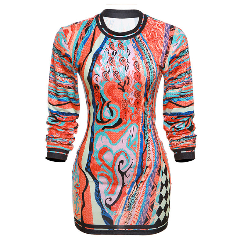 Women Autumn Sexy Long Sleeve Hollow Dress 7