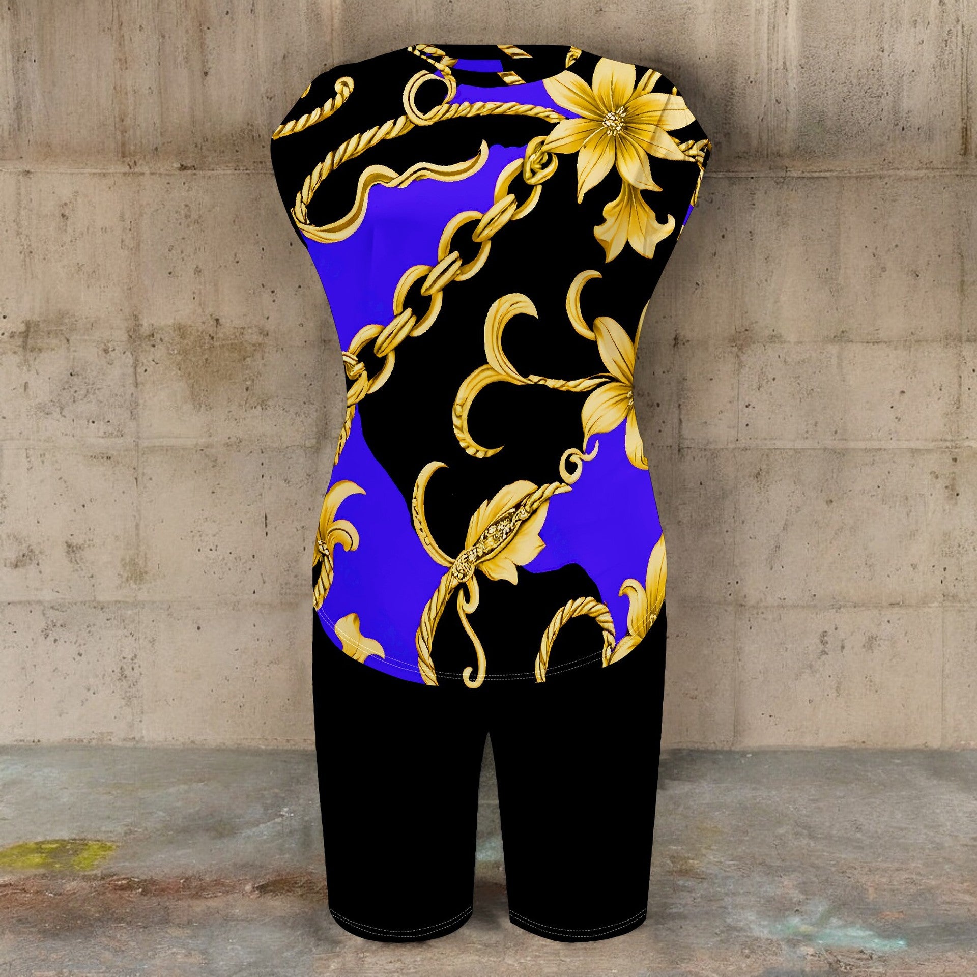 Women Fashion Printed Short Sleeve T-shirt and Shorts Two-piece Set 18